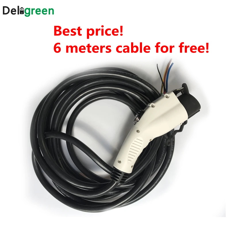 

16A SAE J1772 Electrical Plugs with 6M UL/TUV Cable EV Connector 85-220V Standard Grounding AC Plug