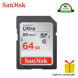 Высокая скорость SanDisk SD карта Class10 64 Гб TF карты памяти 80 МБ/с./с. Оригинальный флэш реального ёмкость Stick для камера