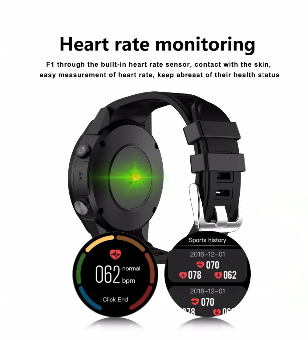 Спортивные gps F1 смарт-часы для мужчин с камерой поддержка Шагомер Bluetooth 4,0 Смарт-часы sim-карты наручные часы для IOS Android телефон