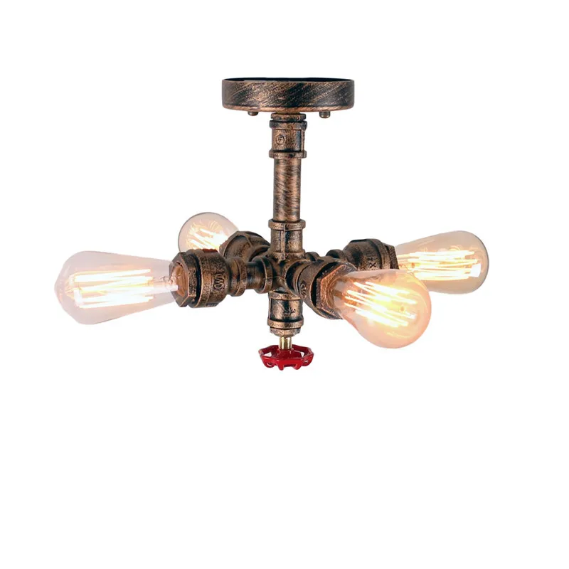 

Loft Ceiling Lights Industrial American Country Retrowaterpipe Retro Ceiling Lamps LED Edison Lamp Home Lighting