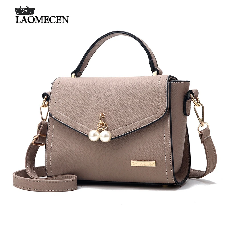 Korea Women Bag Mini Female Cover Leather Handbag Pearl Woman Messenger