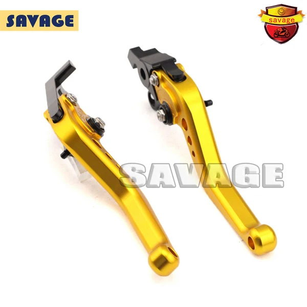 

For TRIUMPH 675STREET TRIPLE SCRAMBLER THRUXTON T100 BONNEVILLE Billet Aluminum Short Brake Clutch Levers Golden