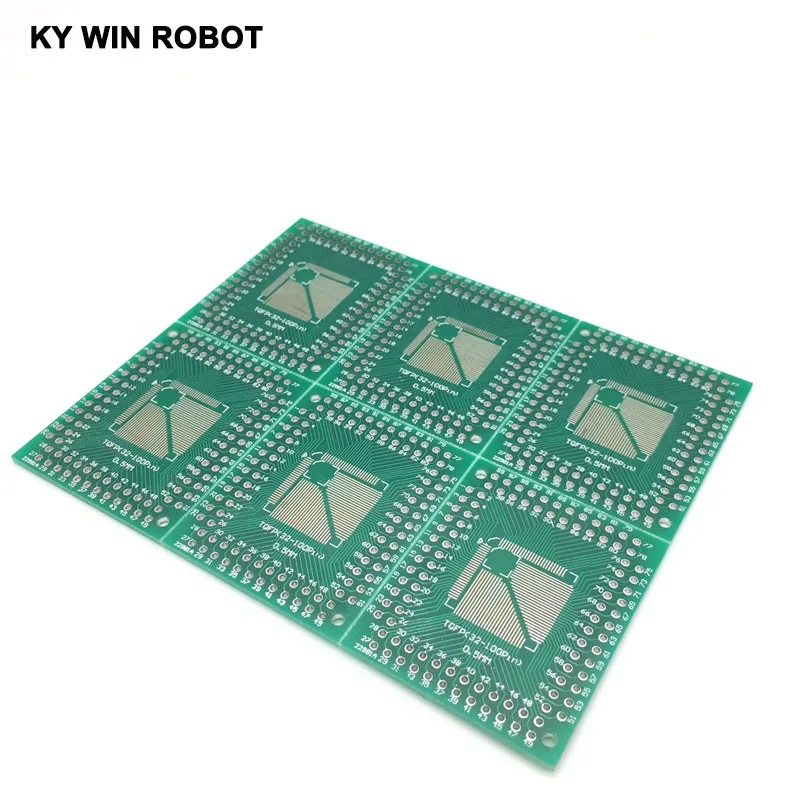 5 шт. QFP TQFP LQFP FQFP 32 44 64 80 100 LQF SMD Поворотный адаптер DIP плата PCB преобразователь