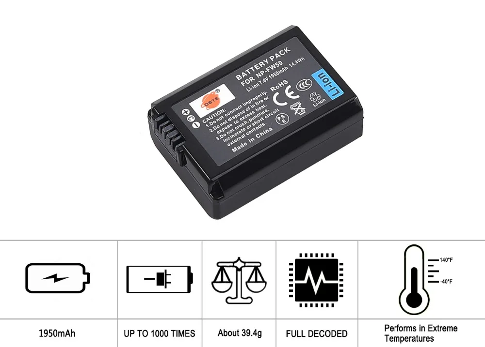 Billige DSTE Dual Slot Ladegerät mit 2PCS NP FW50 NP FW50 np fw50 Batterie für Sony NEX 3DW, NEX 5N, ST A37, NEX 3KS, A7, a6500, a6400, a6100