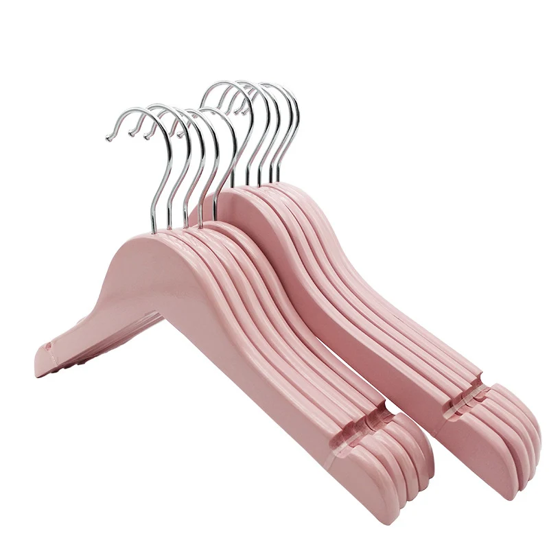 

Classic Wood Hanger Non-Slip Stainless Steel Hangter Shirt Hook Hangers Coat Clothes Rack Portable Foldable Cloth Hangers