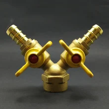 12 мм шлангов х 1/" BSP внутренняя резьба латунный запорный шаровой клапан для топливного газа