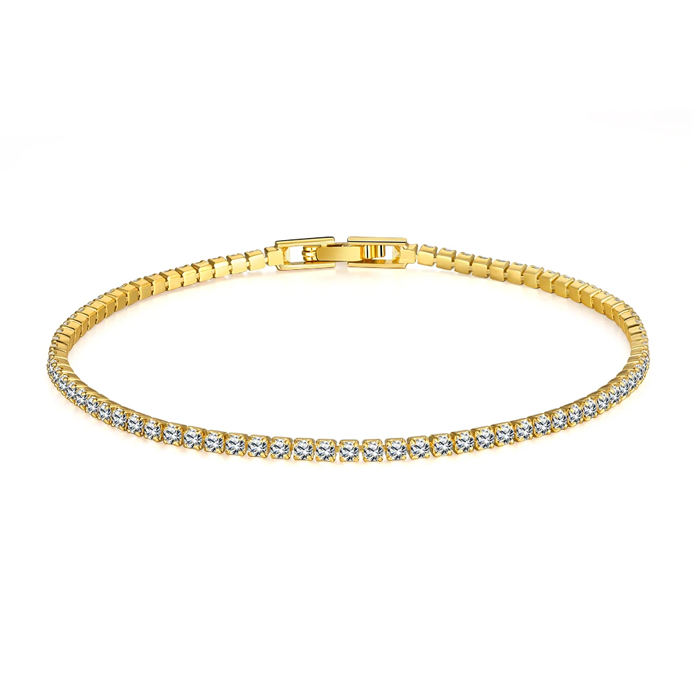 

Luxury Brand Women 925 Unique Crystal Charm Bracelet for Women Simple Geometric Inlay Zircon Bracelets & Bangles Jewelry Gift