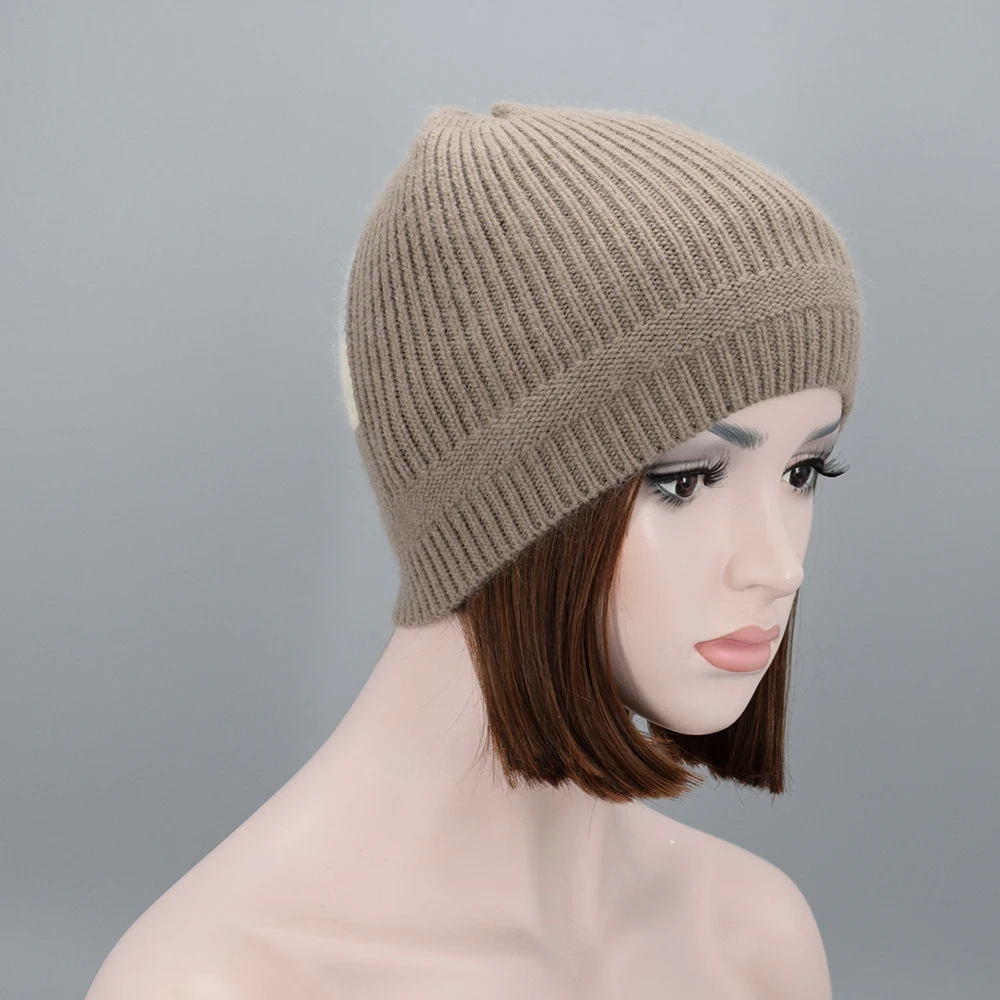 Women's winter hat knitted wool Beanies hats female Casual skullies
