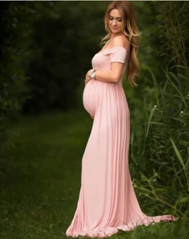 

Maternity Photography Props Pregnancy Clothes Maxi Maternity photography Dress Cotton Maternity Dress For photography Props