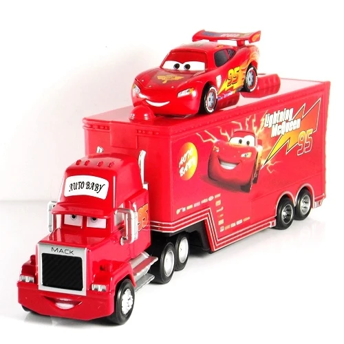 Mack Truck + Mc Queen No.95 of Pixar Cars 2,Mini Alloy Toy Car,155