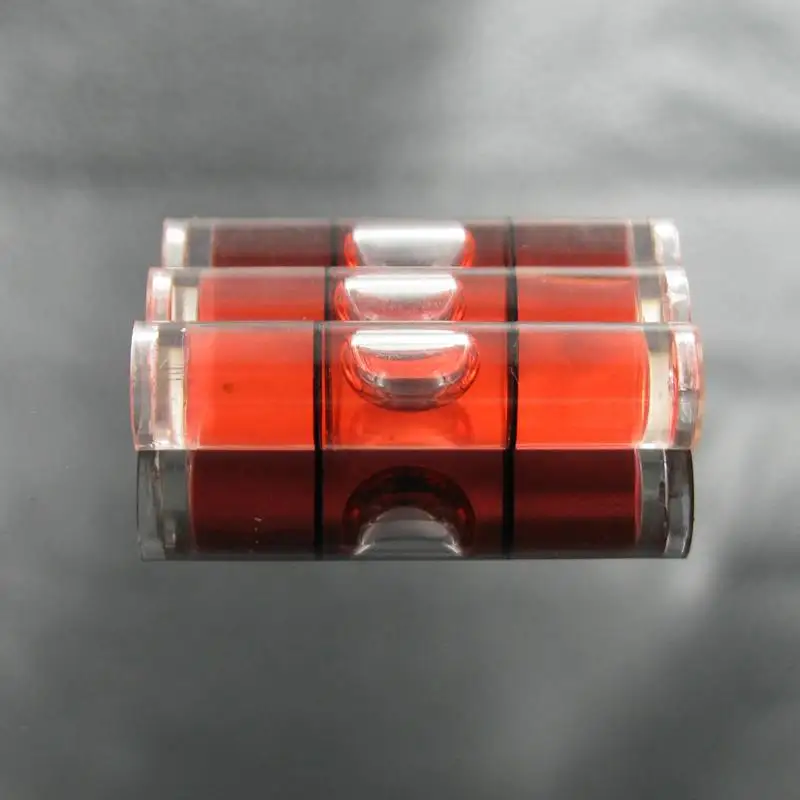

HACCURY 8*35mm Plastic Level Photo Frame Mini bubble level Tubular water level tool Red Color