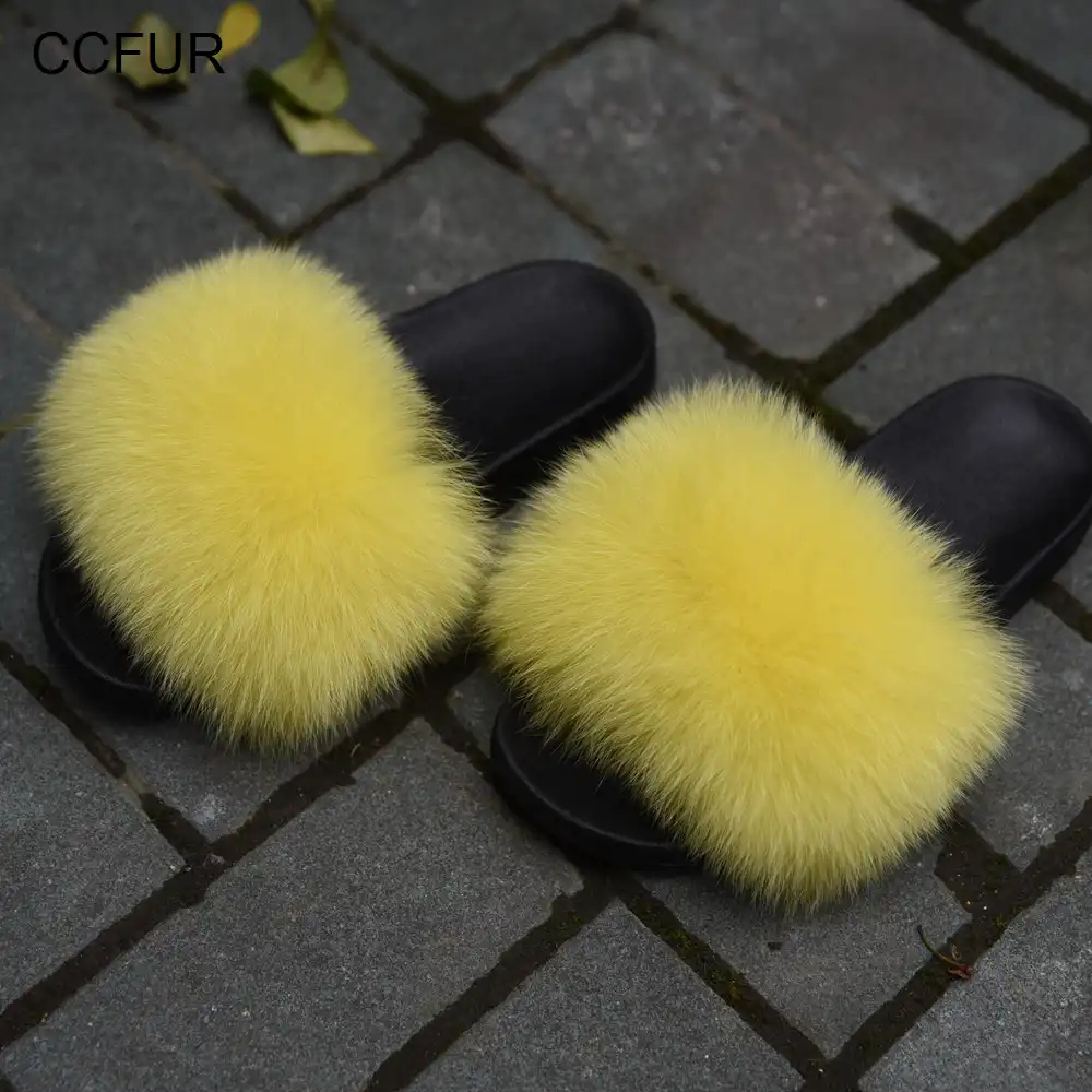 fluffy fur sliders