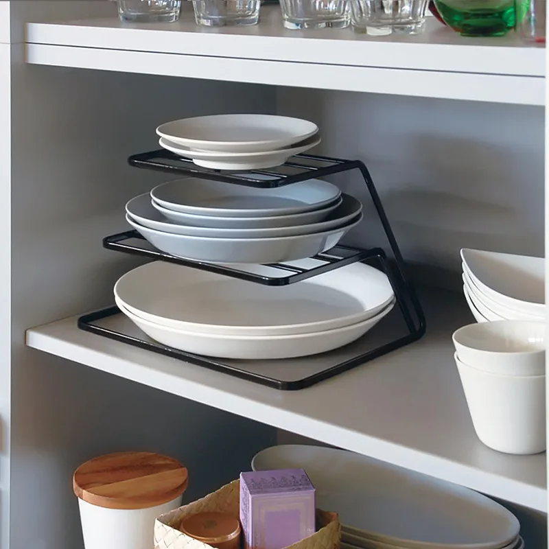 

Kitchen dishes drain rack cabinets layered three-tier racks tableware storage rack ZP01121419