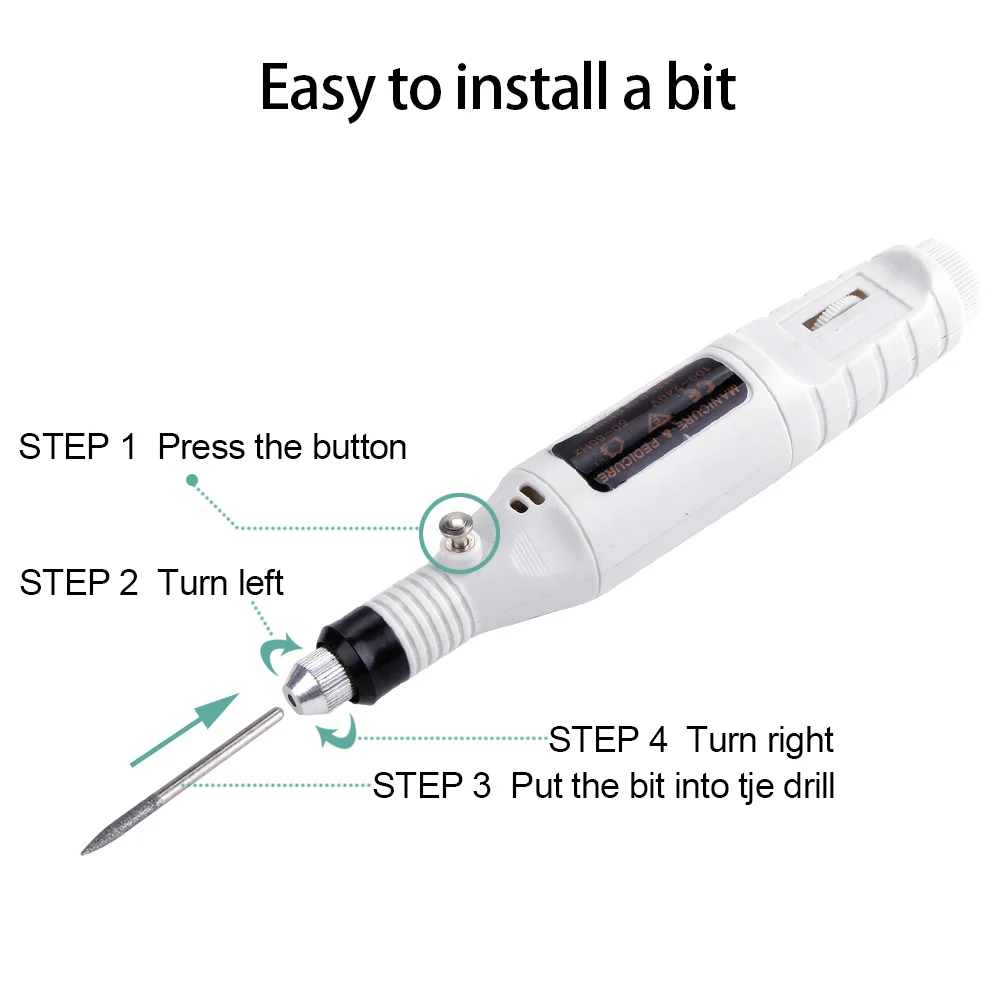  Mill Cutter UV Gel Polish Remover Machine For Manicure Electric Nail Drill Bits Set Professional Na
