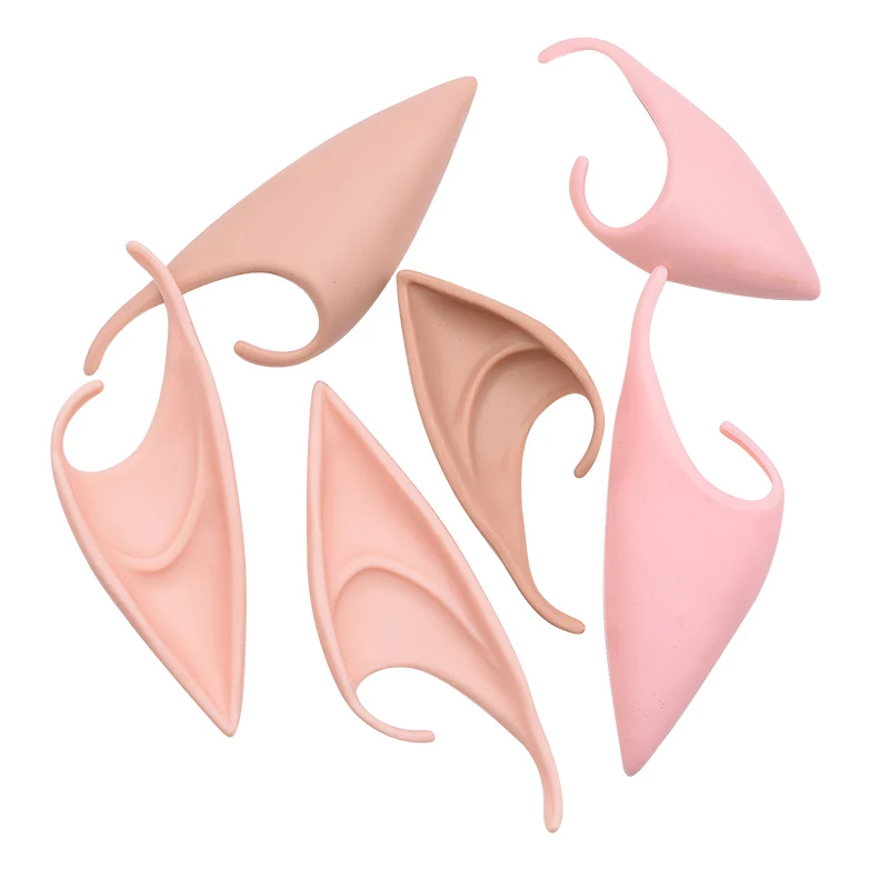1pair Fake Soft Angel Elf Ears Simulation Ear Props Cosplay Elf Fairy Accessories For Halloween Christmas Event Party Decoration
