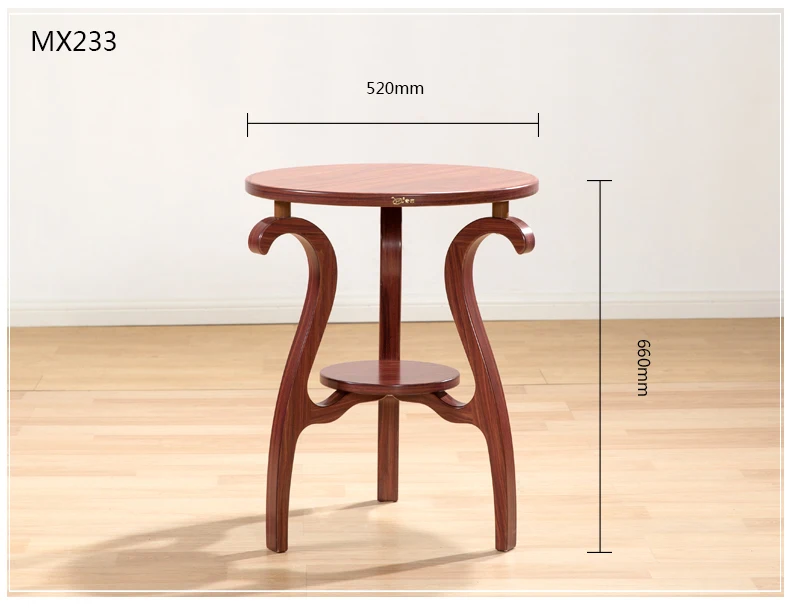 new 2018 Solid wood tea table antique furniture round Retro wooden self-contained end table suitable for the living room M233