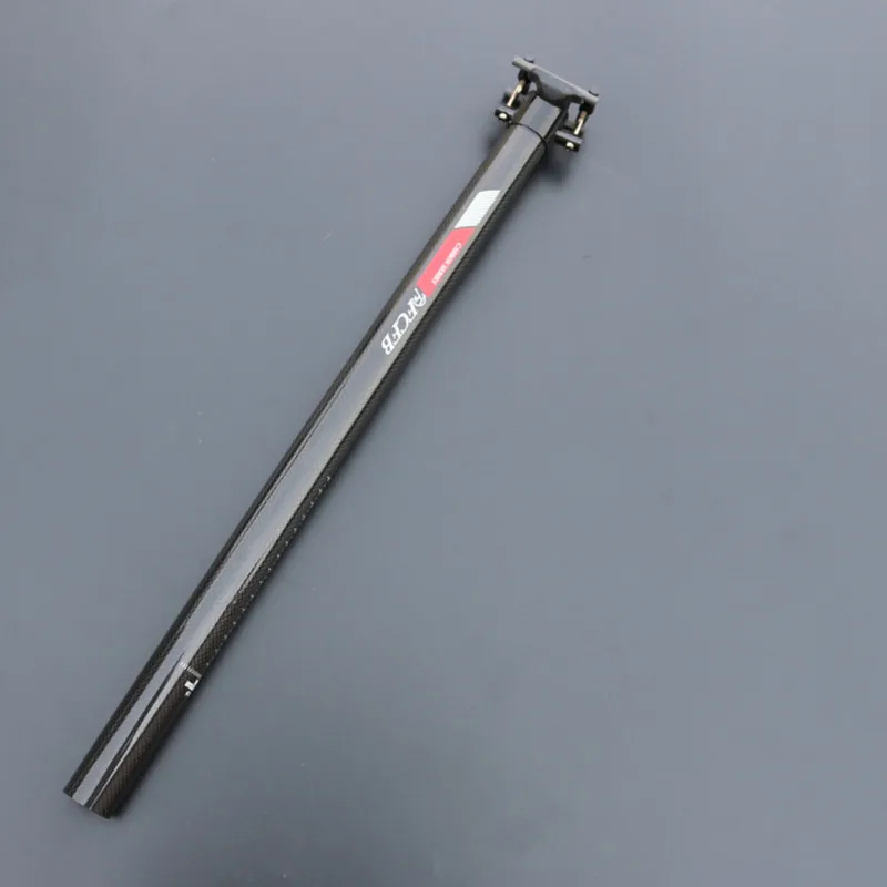 

FCFB Carbon Fiber Ultra-Light Road Bike Seatpost Folding Bicycle Seat Post Tube 3k 33.9/34.9*580mm red color black bike parts