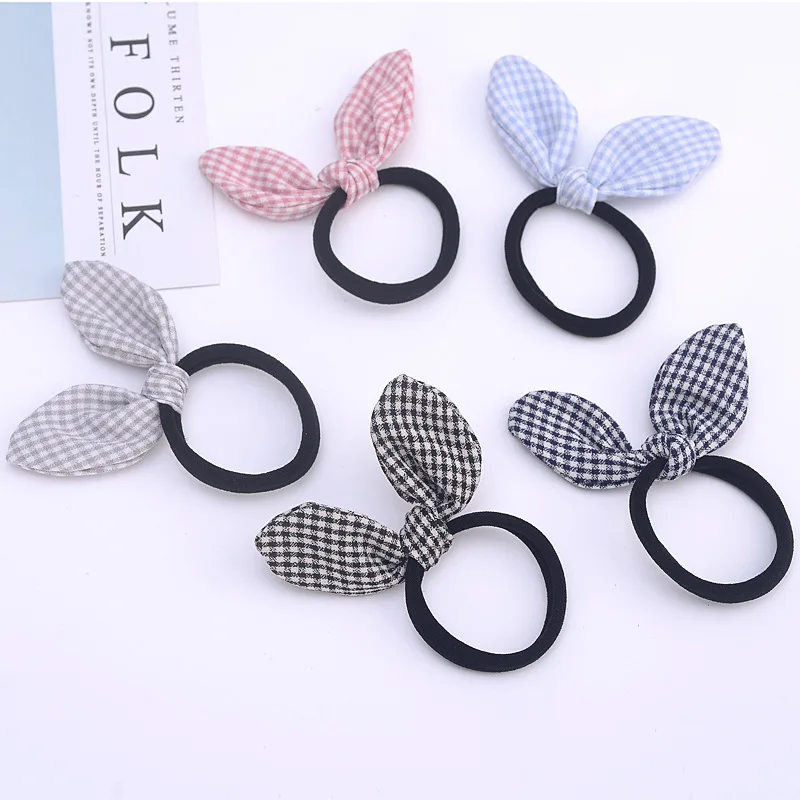 

5 Pcs New women's Hair ring rabbit ears slack with cute headdress Korean fashion elastic hair accessories