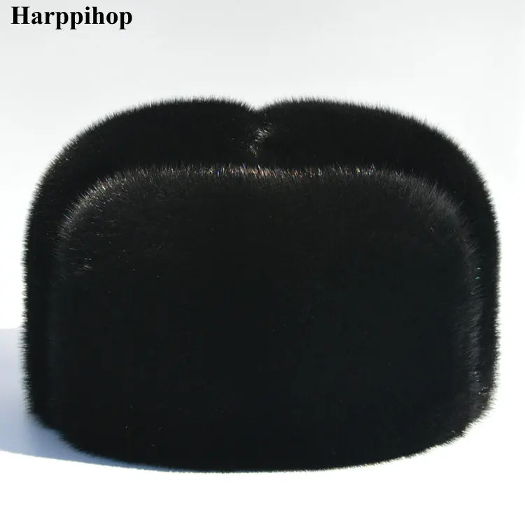 Autumn and winter mink fur casual the elderly mink hat fur hat lei feng hat for man mad bomber trapper hat