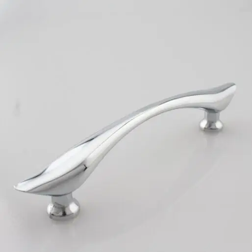 96mm modern simple fashion furniture handles shiny silver ...