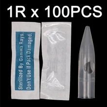 100 шт 1 хирургическая круглая зубчатая игла колпачок постоянный макияж машина 1R иглы Советы для G-8650 Мерлин мозаика огромное солнце машины