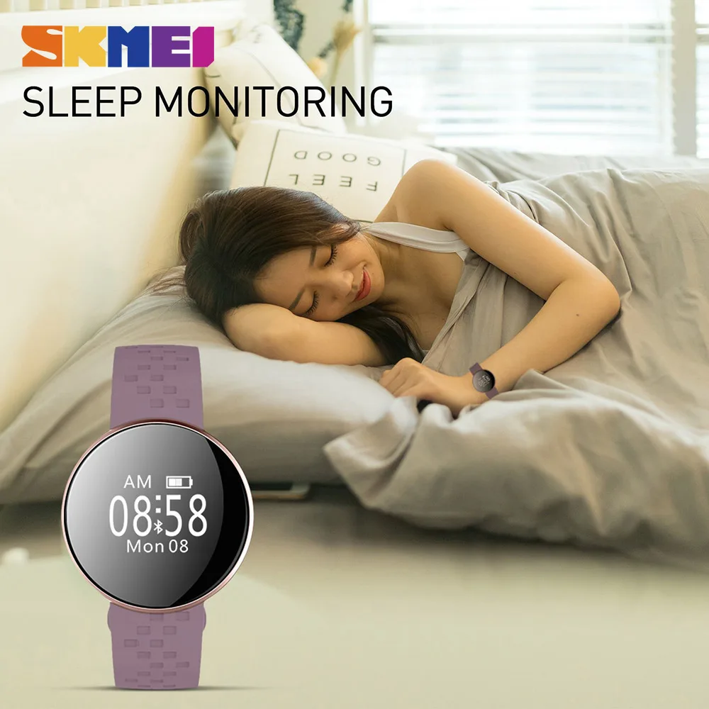 SKMEI Women Fashion Smart Watch Sport Smartwatch Women's Digital Watch for IOS Android Sleep Monitoring Remote Camera Top Clock