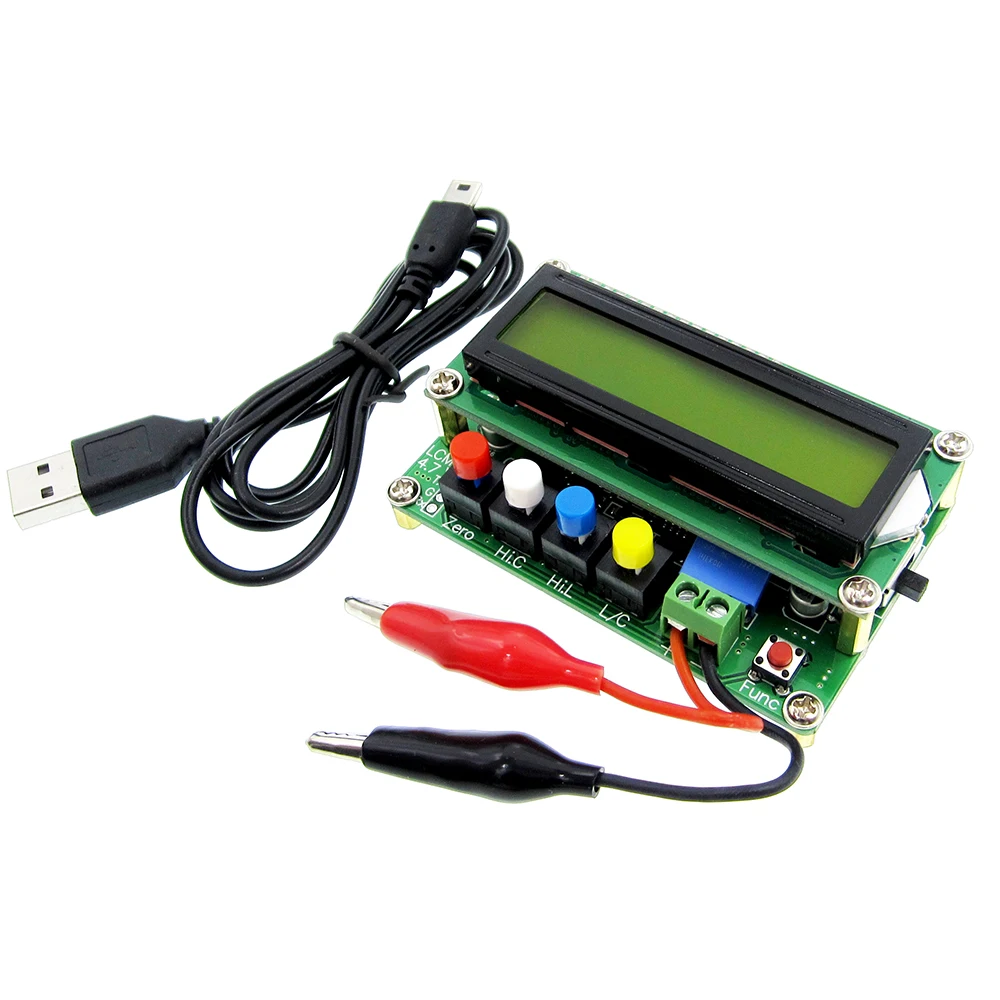 

Digital LCD Capacitance meter inductance table TESTER LC Meter Frequency 1pF-100mF 1uH-100H LC100-A + Test clip