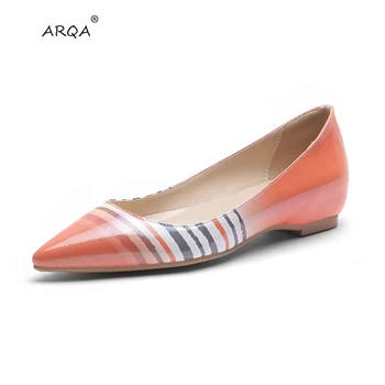 

ARQA 2019 Spring Autumn Pointed flat simple wild Korean version of the single shoes Women's fashion boat shoes women pumps