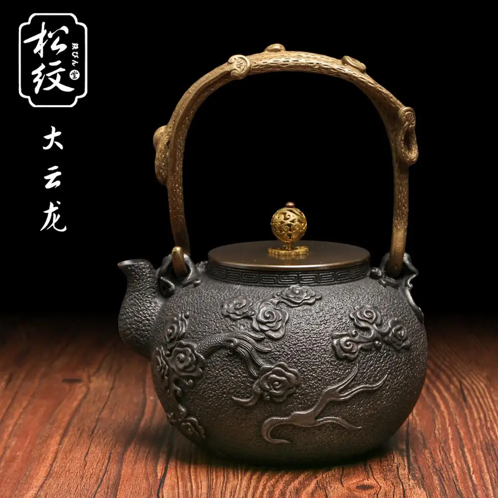 Big Promotion Exquisite Cast Iron Teapot Set Japanese Tea Pot 1300ml