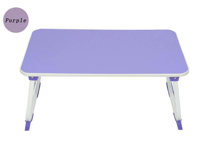 SUFEILE большой складной столик для ноутбука с цветочным рисунком многофункциональная складально-мерильная компьютерный стол для двуспальная кровать стол D20 - Цвет: Purple