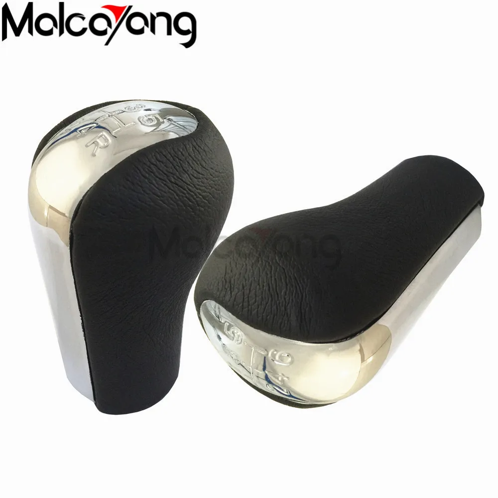

Chromed PU Leather 5 Speed MT Gear Shift Knob Car Gear Shifter Lever Stick Headball for TOYOTA Corolla Verso RAV4 Yaris 92-09