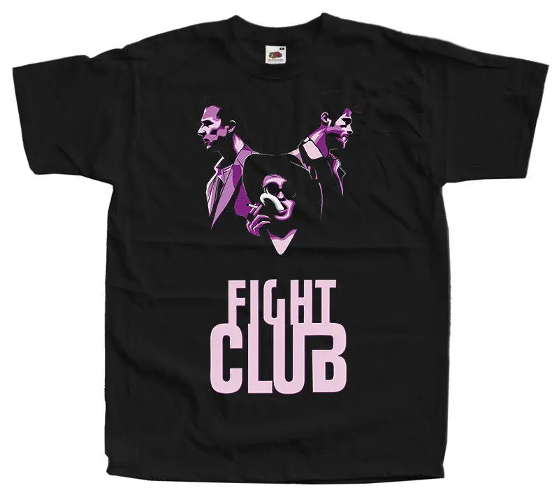 Fight Club V5 D. Fincher постер с фильмом 1999 футболка (черная) все размеры s S до 3XL дешевая
