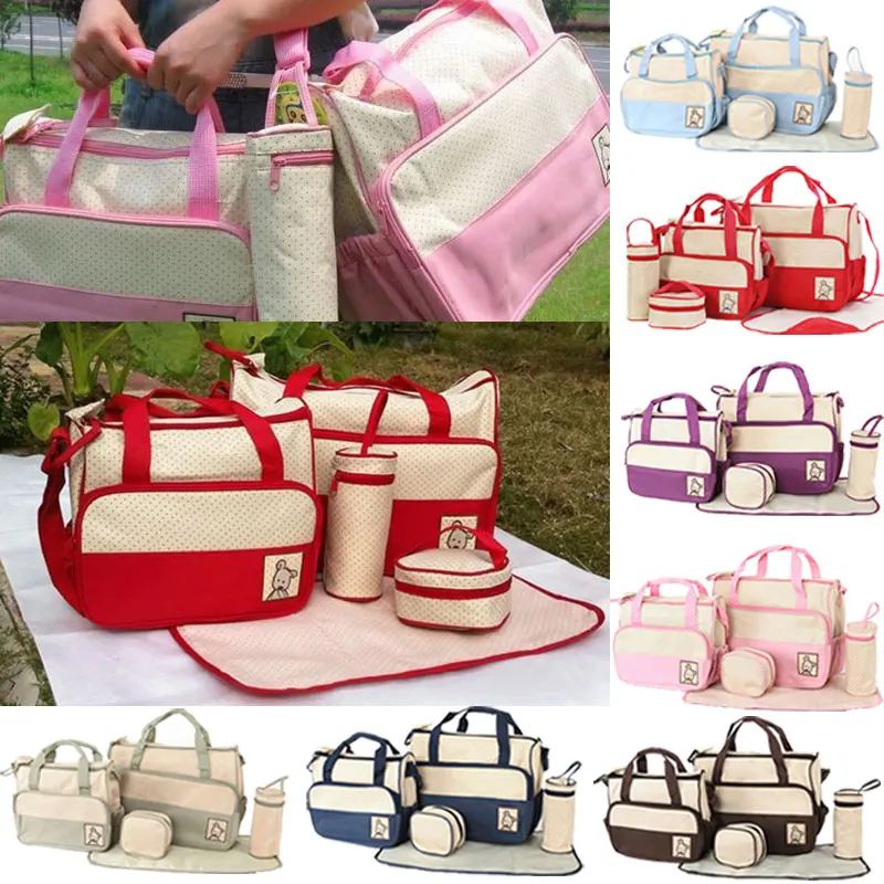 

5PCS High Quality Shoulder Bags Durable Bag Mother Multifunction Handbag LBY2017