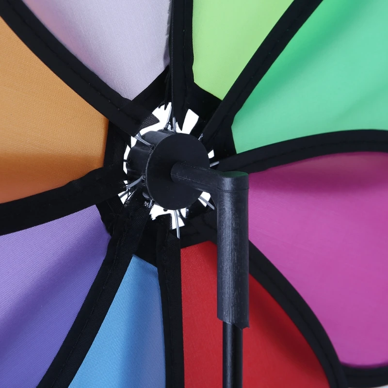 Игрушки в виде ветряной мельницы Дети Сад украшения 8 листьев черная сторона красочные на открытом воздухе Spinner