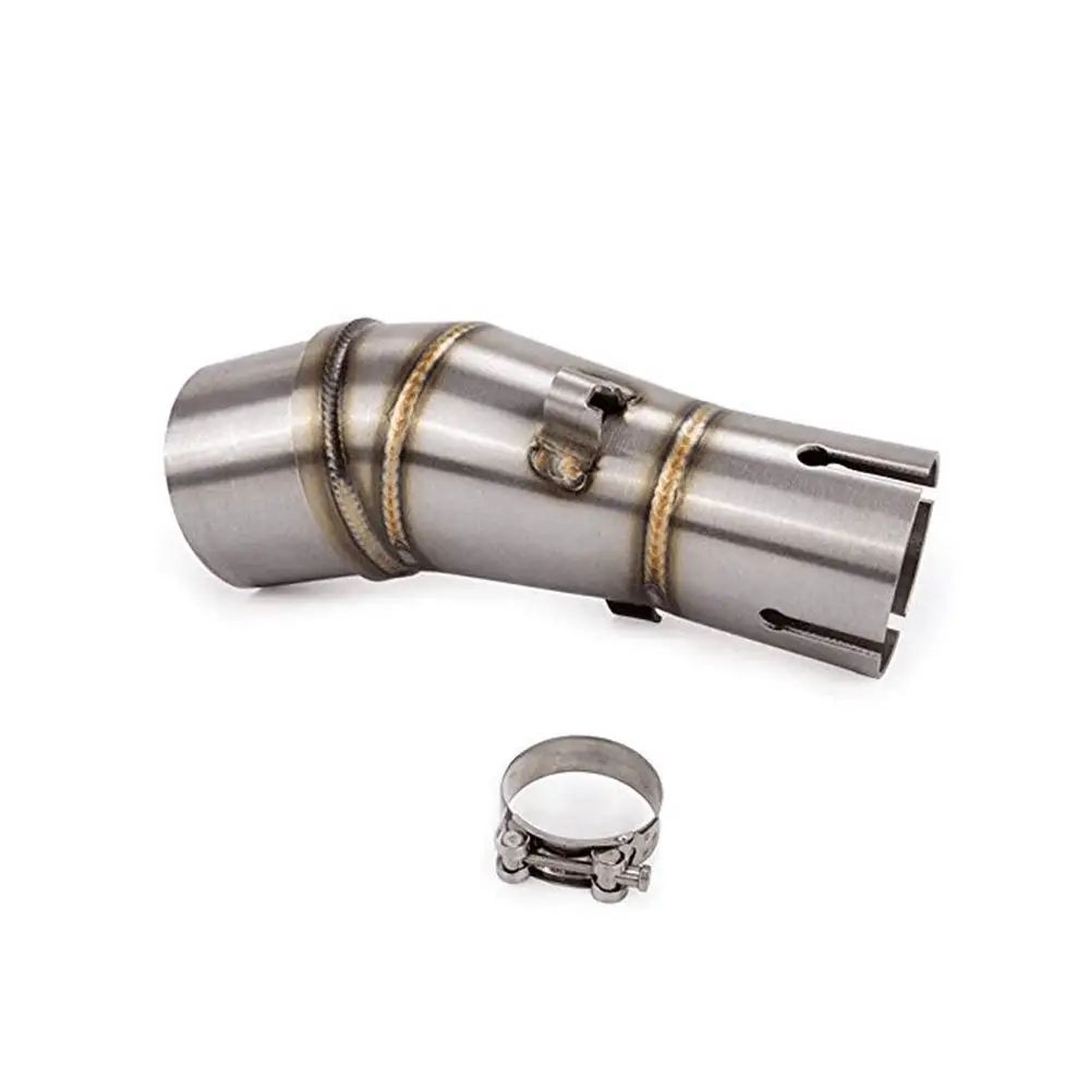 

Dragonpad Motorcycle Exhaust Middle Pipe Stainless Steel Muffler Middle Section Adapter for Kawasaki Z250 08-15ninja300 13-16