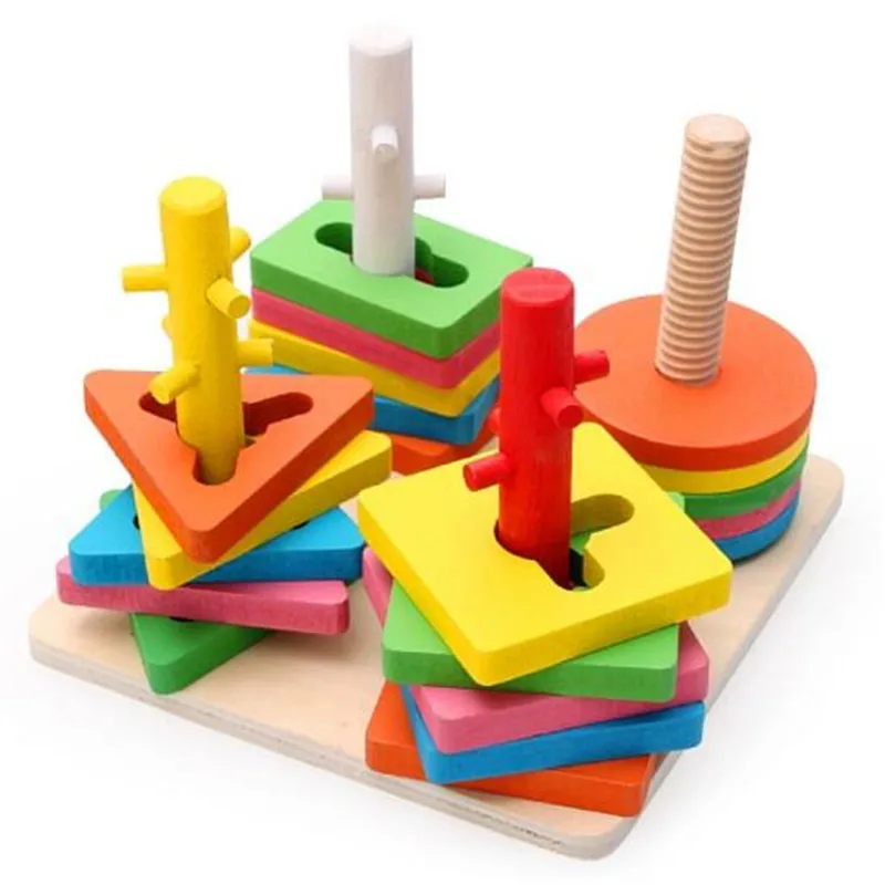 WYNLZQ раннего детства детские развивающие игрушки Деревянные Геометрия Форма Intellige инструменты игрушки игры блоки детский сад