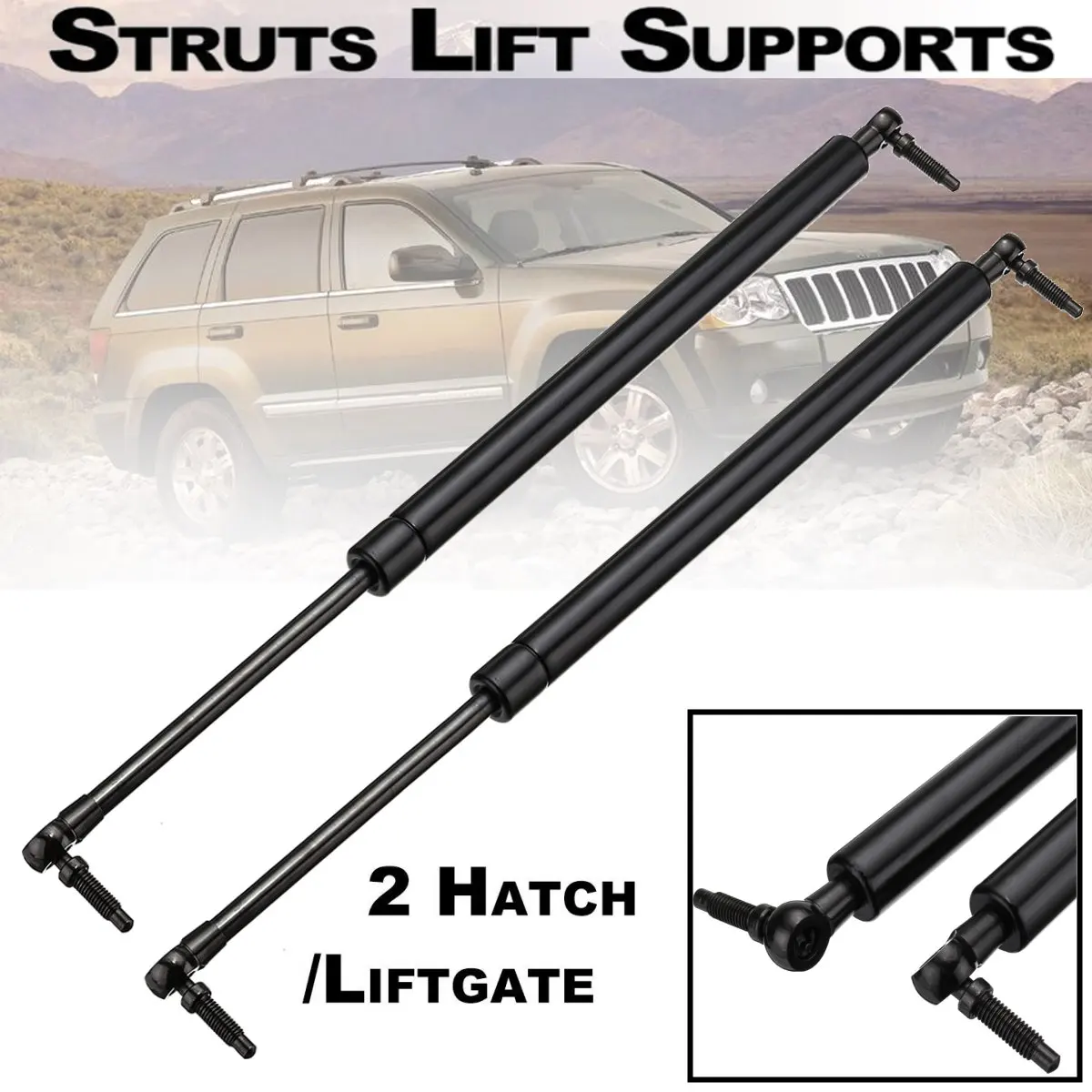 2pcs Car Rear Liftgate Tailgate Hood Lift Support Shocks Gas Struts For