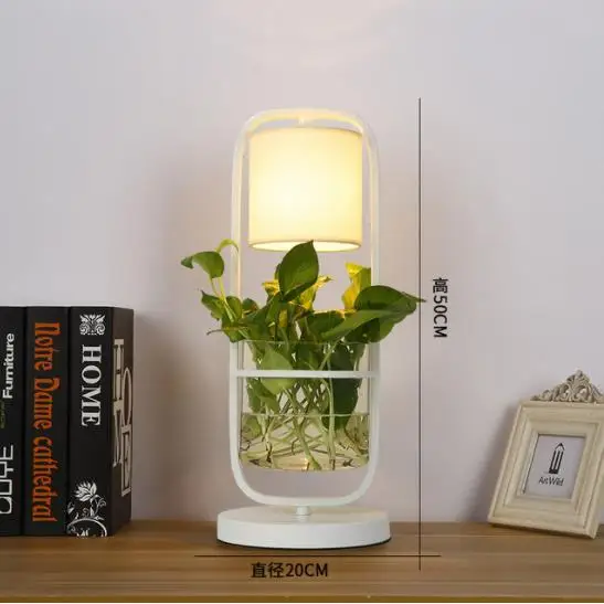 Современный китайский Декор растение цветочный торшер ткань абажур стекло Кабинет стенд пол свет AC110V-220V - Цвет абажура: Desk Lamp-White