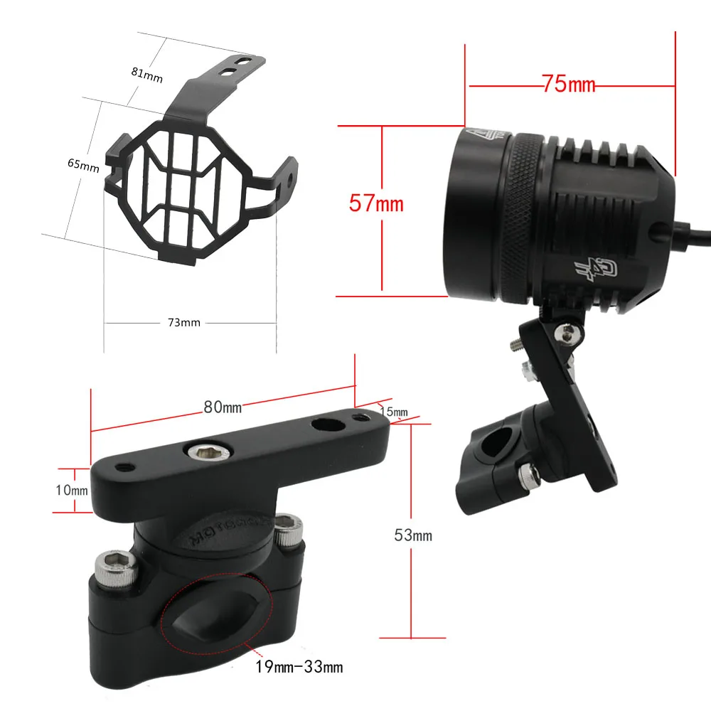  For BMW R1200GS F800 Front Brackets for Led Driving Lights R 1200 GS Adventure F700GS Motorcycle He - 32984420377