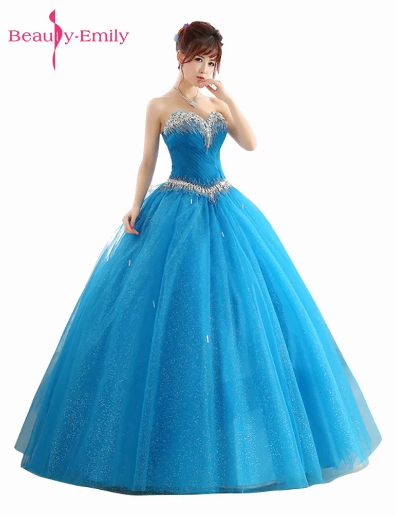 Сексуальные длинные платья Beauty Emily для Quinceanera 2018 вечерние выпускного вечера