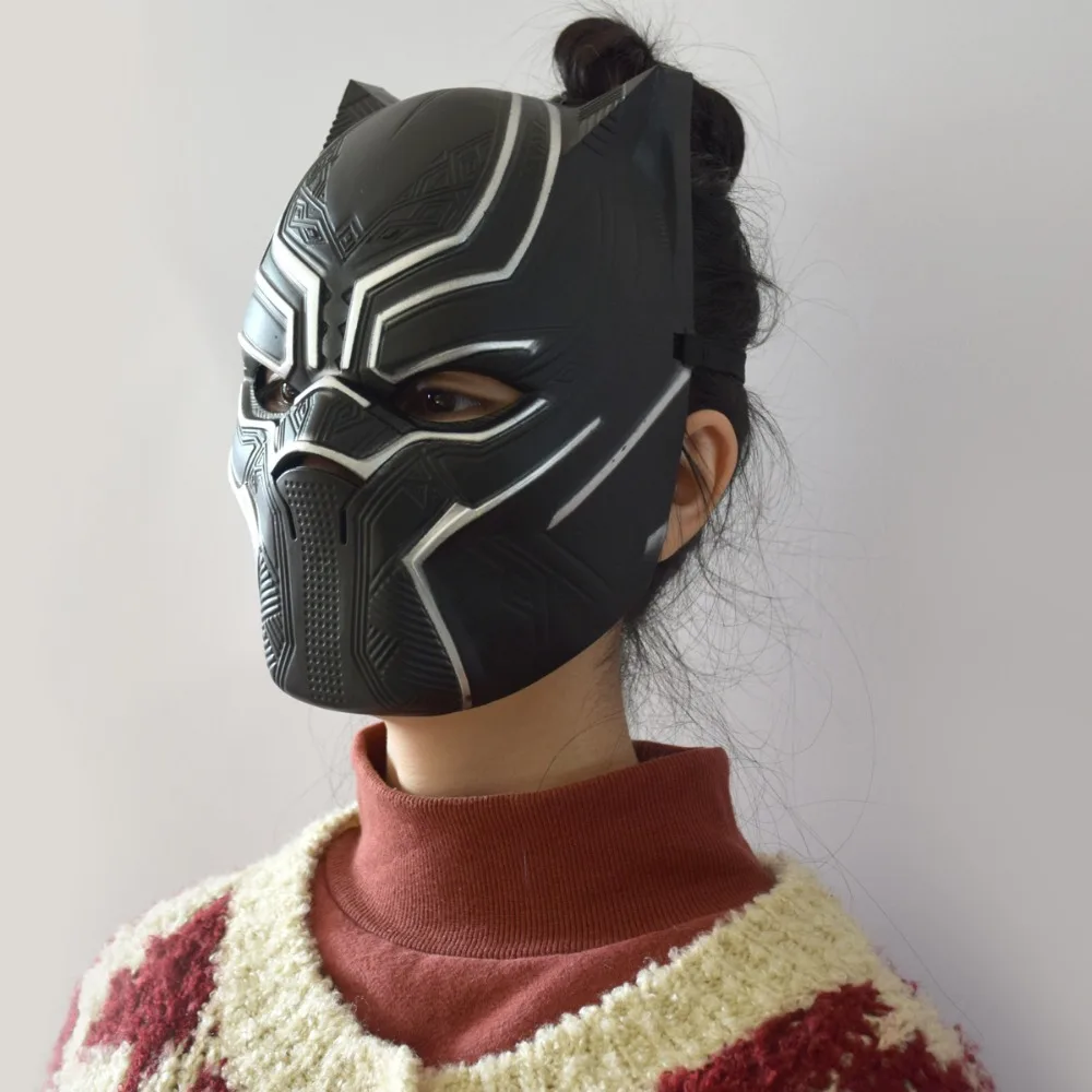 Black Panther Mask Marvel Movie Super Hero Savior Mask Helmet Cosplay Costume Halloween Party Masquerade Decoration Props