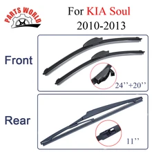 Комбинированные силиконовые резиновые передние и задние щетки стеклоочистителя для KIA Soul, 2010-2013, дворники для ветрового стекла автомобильные аксессуары