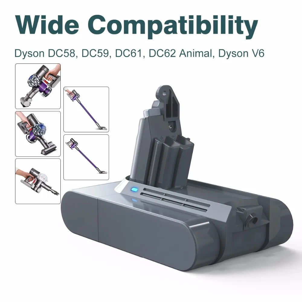 Сменный аккумулятор Floureon 21 6 в 2000 мАч для Dyson V6 DC61 DC62 DC58 DC59 DC72 DC74 пылесос 965874 02 li