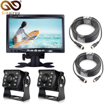 

1280*960P 7" IPS Screen AHD Car CCTV Monitor With 2 Channels Starlight Night Vision Reverse Backup Rear View AHD Camera