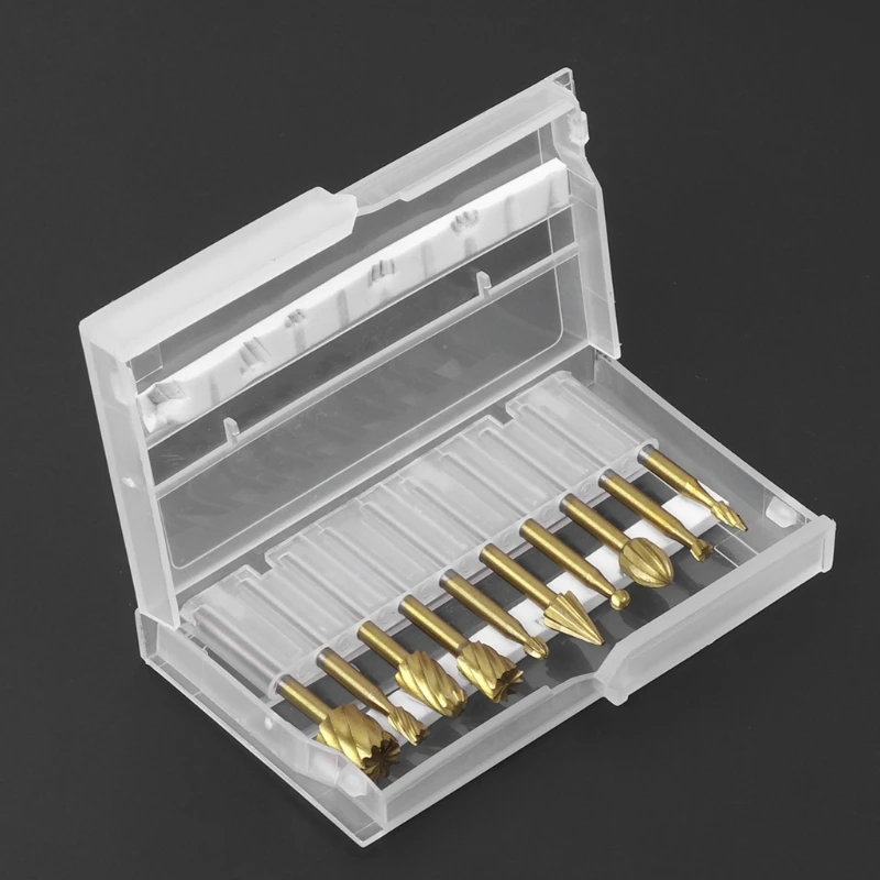 

10pcs 3mm Shank Rotary Burr Set Rotary File Drill Bits Engraving Cutter Wood Tool Electric Grinding Polishing Head