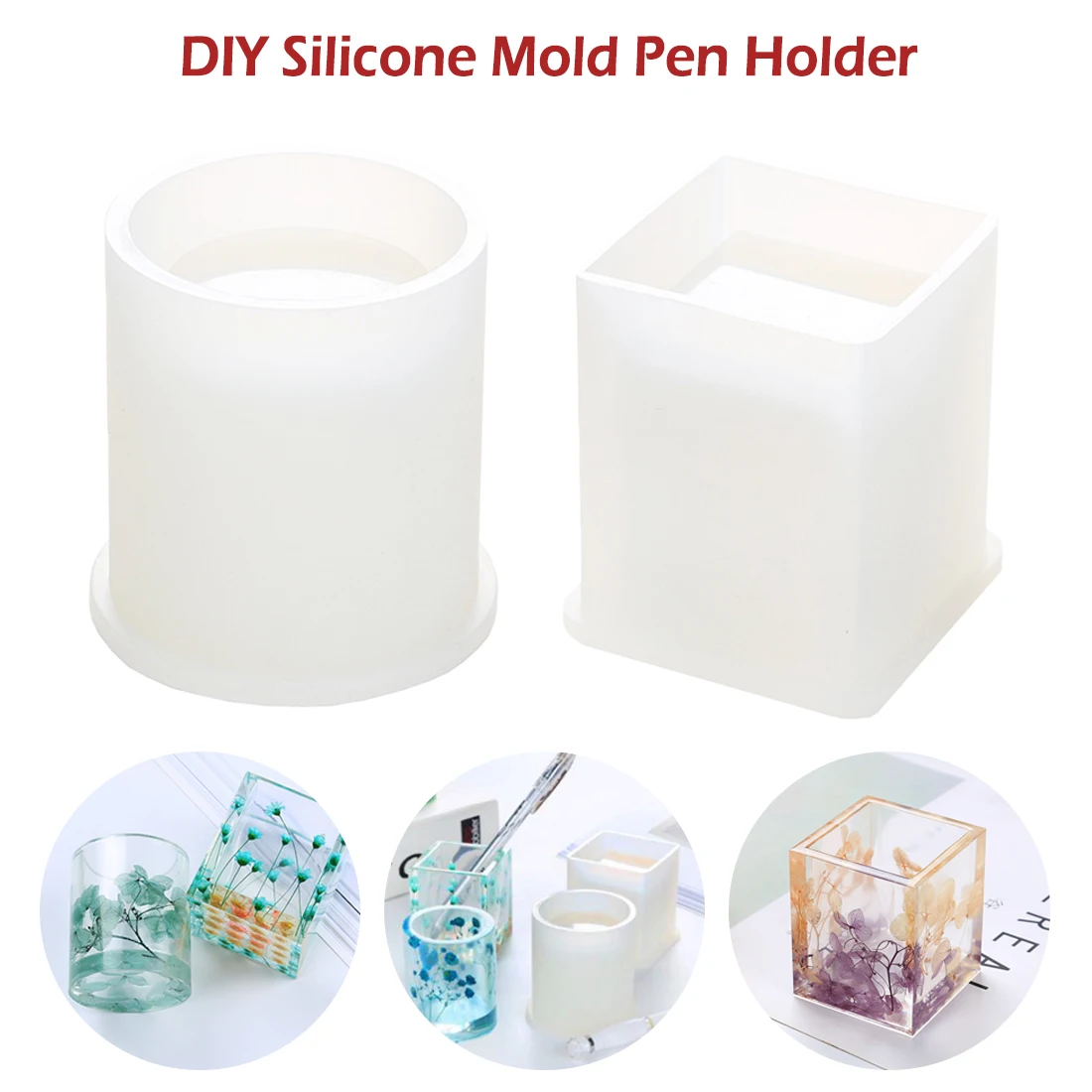 

DIY Storage Pen Holder Silicone Mold DIY UV Resin Jewelry Mold Craft Mold Jewelry Expoxy Resin Molds for Jewelry Making Tool