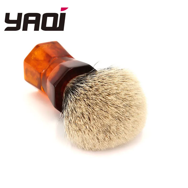 Yaqi 26 مللي متر موكا اكسبرس اثنين الفرقة الغرير الشعر الرجال اللحية الحلاقة فرشاة