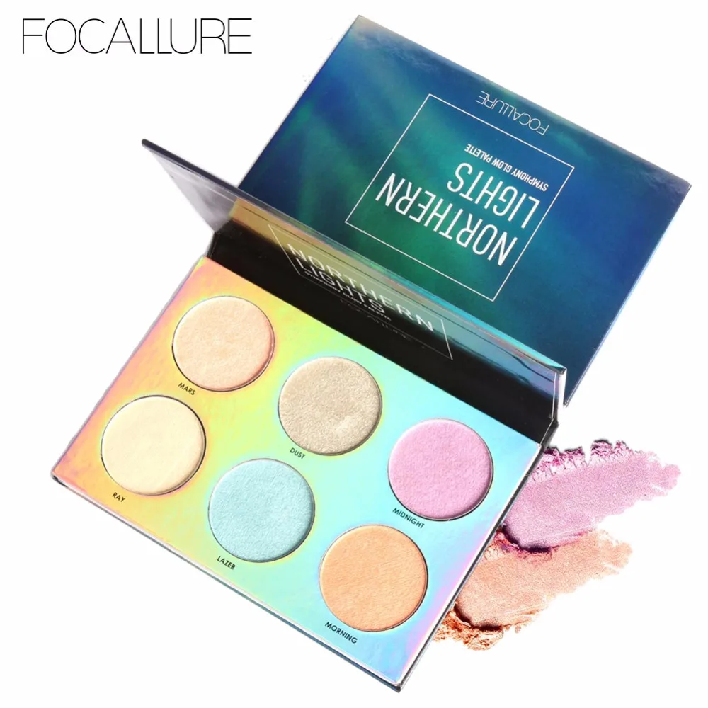 

FOCALLURE Northern Lights Symphony Glow Palette Makeup Glitter Face Glow Shimmer Bronzer Highlighter Shimmer Powder 40