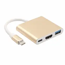 Тип usb-C концентратор адаптер 3-в-1 USB C концентратор к HDMI USB3.0 Тип-C женский адаптер с зарядки конвертер для MacBook