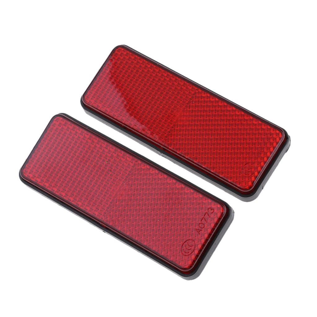 2 Pieces Universal Motorcycle Motorbike Motor Scooter Rectangle Reflectors Exterior Accessories de réflecteurs de reflectores